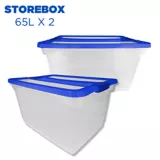 Set x 2 Cajas Storebox 65 Lt Azul