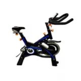 Bicicleta Spinning De Banda Con Ciclocomputador Capacidad 150 Kg Color Negro