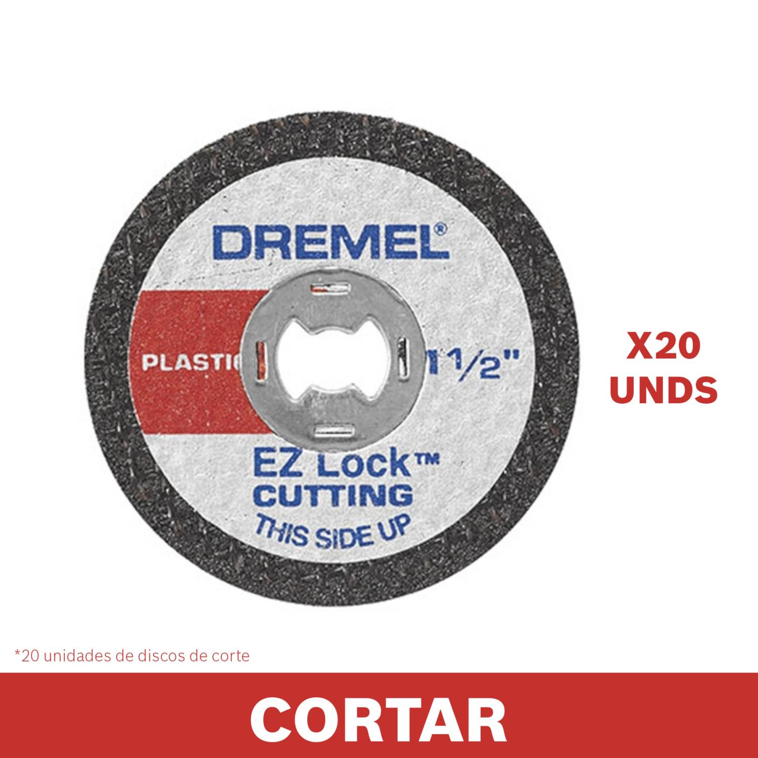 Disco de Corte De 38,1mm EZ Lock Dremel x20Uds DREMEL