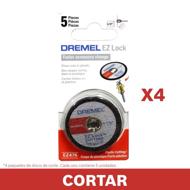 Disco de Corte De 38,1mm EZ Lock Dremel x20Uds DREMEL