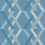 Papel Colgadura Rombos Azul 53cmx10m Linen