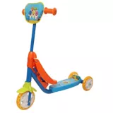 Patineta Scooter Convertible De Babyshark Color Azul/Naranja