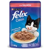 Alimento Húmedo Para Gato Classic Salmón Felix  85 g