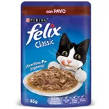 Alimento Húmedo Para Gato Classic Pavo Felix 85 g