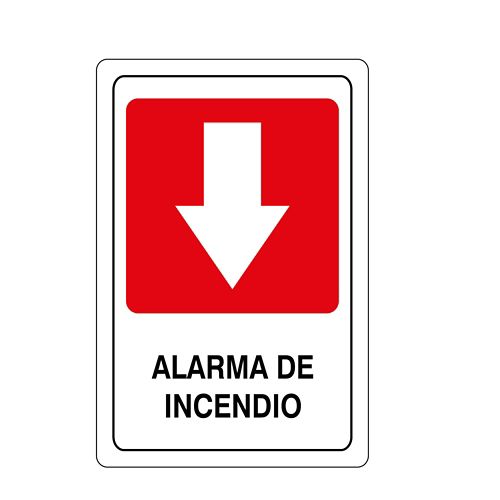 Señal Protección Alarma Incendio 32.5x22.5cm - Intercalco