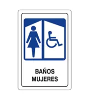 Señales Baños Mujeres Discapacitados 22x15cm