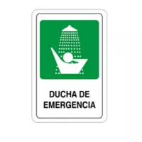 Señal Evacuación Ducha/Eme 22x15cm Poliestireno