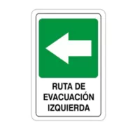 Señal Ruta Evacuación Izquierda 32.5x22.5cm