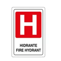 Señal De Protección Hidrante 22x15cm Calibre 20