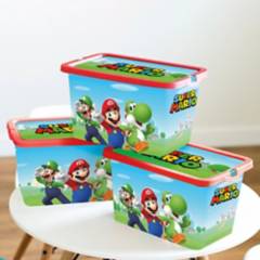 STOR - Caja Infantil Tapa Click Super Mario 13 Litros