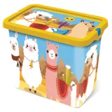 Caja Infantil Tapa Click Llamas 7 Litros