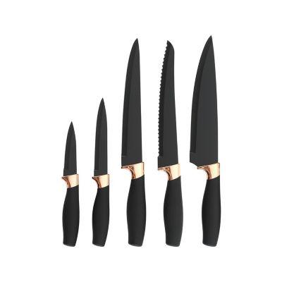 Set X4 Cuchillos + Tijeras + Tacoma Acero Inoxidable Black Bon BERGNER