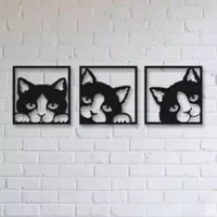 Tríptico Gatos Calados