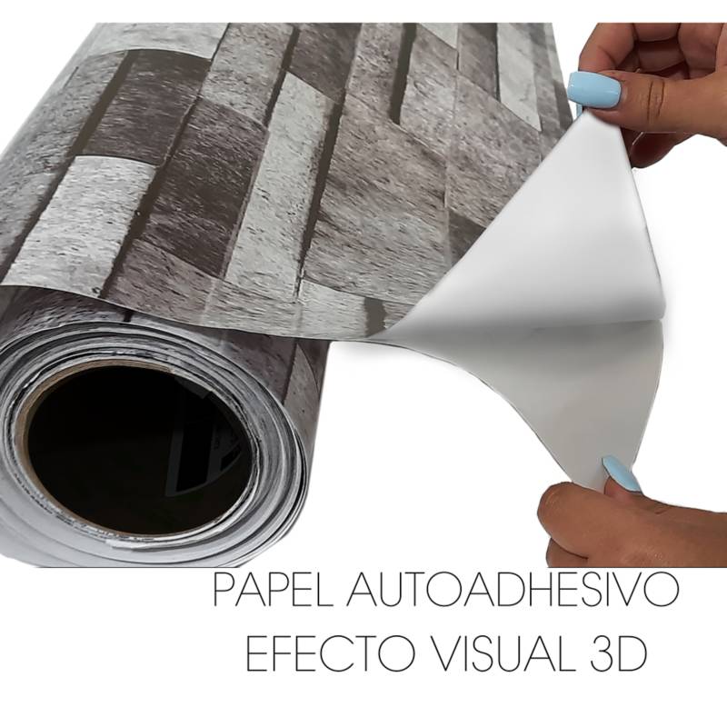 Papel Adhesivo Pared-Rollo 70x250cm-Madera 3d TITAN DECKO