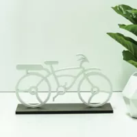 Escultura Bicicleta Madera Favela 31 x 18.5 cm Blanco