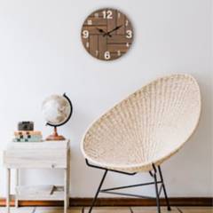 HOME COLLECTION - Reloj Deck Madera Dallas 30x30 cm Café
