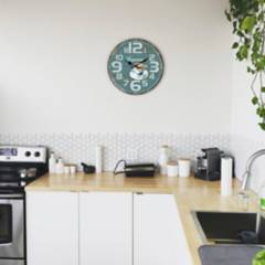 HOME COLLECTION - Reloj Espresso Madera Dallas 33.8x33.8 cm Gris