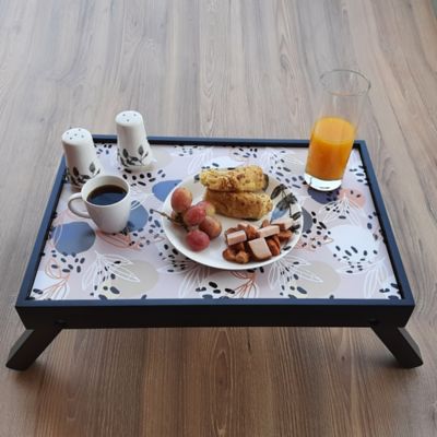 Mesa de Desayuno Small con Patas plegables y cantoneras azules - 2020 home  Colombia