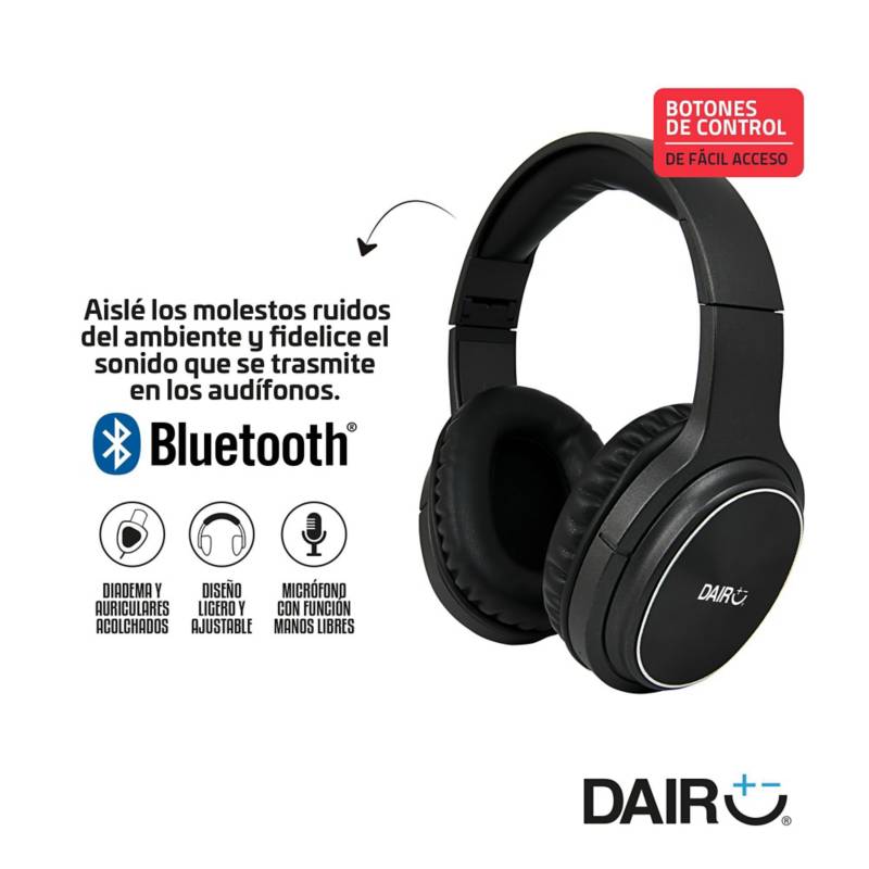 Audifonos Inalámbrico Recargable Bluetooth Microfono Manos Libres DAIRU