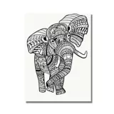 Kit de Pintura Estilo Libre Sin Números -Elefant 40cmx50cm