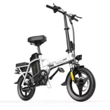 Bicicleta Electriica Plegable Electrorides R14 Disco Mecánico 30Km/h Blanco
