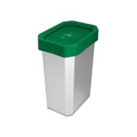 Caneca Plástica 10L Verde Para Organico Con Tapa Vaiven
