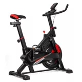 Bicicleta Spinning Con Monitor Capacidad 120 Kg Color Negro/Rojo