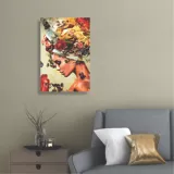 Cuadro Canvas Mujer Flores y Mariposas 40x60 cm