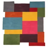 Tapete de Área Multicolor Collage 120 X 180 cm