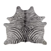 Tapete de Área Negro / Blanco Zebra Print 155 X 195 cm