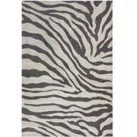 Flair Rugs Tapete de Área Carbón Wilder Zebra 120 X 170 cm