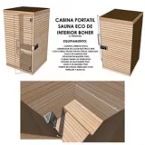 Cabina Sauna Portátil Eco 1.2x1.2m en Pino