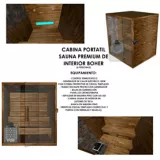 Cabina Sauna Portátil Premium 2x1.8m en Teca