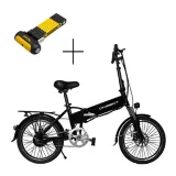Bicicleta Electrica Onebot T6 R20 Disco Mecánico 28Km/h + Candado Negro