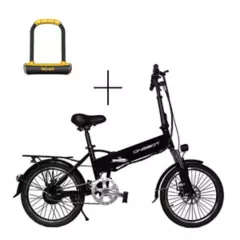 ONEBOT - Bicicleta Electrica Onebot T6 R20 28Km/h + Candado U Negro