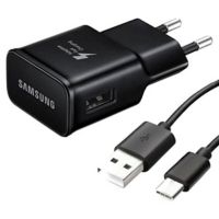 GENERICO Cargador Samsung Cabeza +Adaptador + Cable Negro
