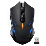 Mouse Inalámbrico Tipo Gaming Negro