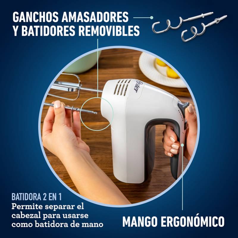 Batidora De Mano Oster Blanca De 5 Velocidades – Do it Center