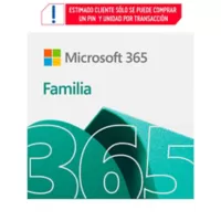 Office Pin Virtual Microsott Office 365 Familia 6 Usua 12 Meses