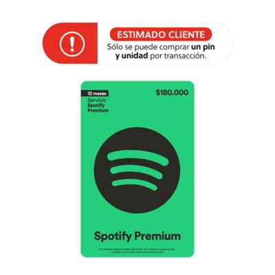 Compra la Tarjeta de Regalo Spotify Premium Tarjeta Regalo en