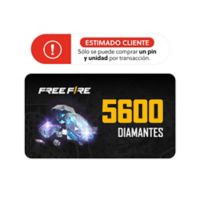 Pin Virtual Freefire 5600 Diamantes