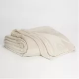 Cobija Flannel Fleece Beige Claro 200x 230 Sencillo/Doble