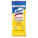Paños Húmedos Desinfectantes Lysol Citrus X72 Unidades