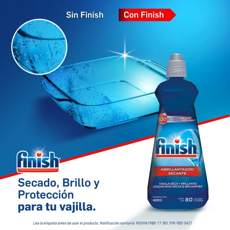 Abrillantador para lavavajillas Finish 400ml - Vea