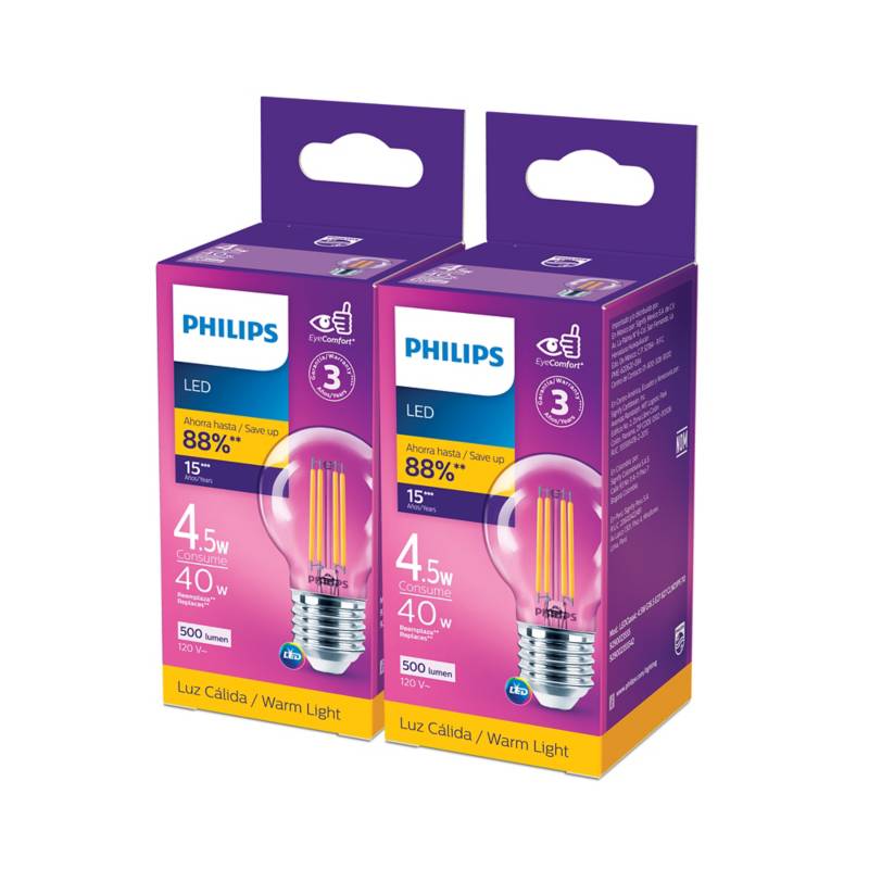 Bombilla inteligente Philips LED A60 E27 800 2P