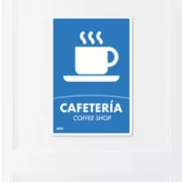Señal Caféteria 22x15cm Poliestireno