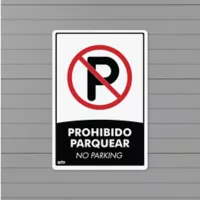 Señal Prohibido Parquear 22x15cm Poliestireno