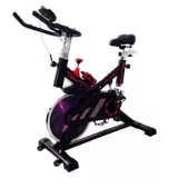 Bicicleta Spinning Con Monitor Capacidad 100 Kg Color Negro/Rojo
