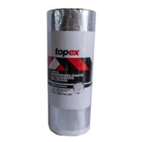 Cinta Adhesiva Topex De 1.5mm X 33cms X 5 Metros Foil Aluminio Liso