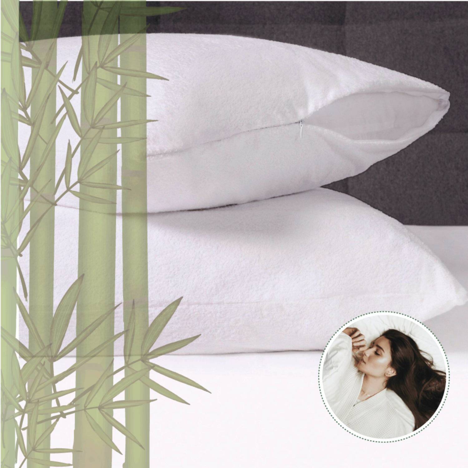 Protector de almohada impermeable bambú 50*90 - Serta